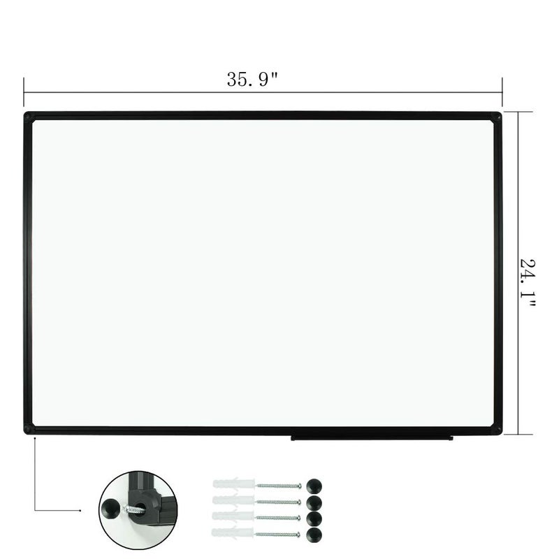 JILoffice Magnetic Whiteboard/White Board, Dry Erase Board 36 x 24 Inch, Black Aluminum Frame Wall Mounted Board for Office Home and School - Image 2